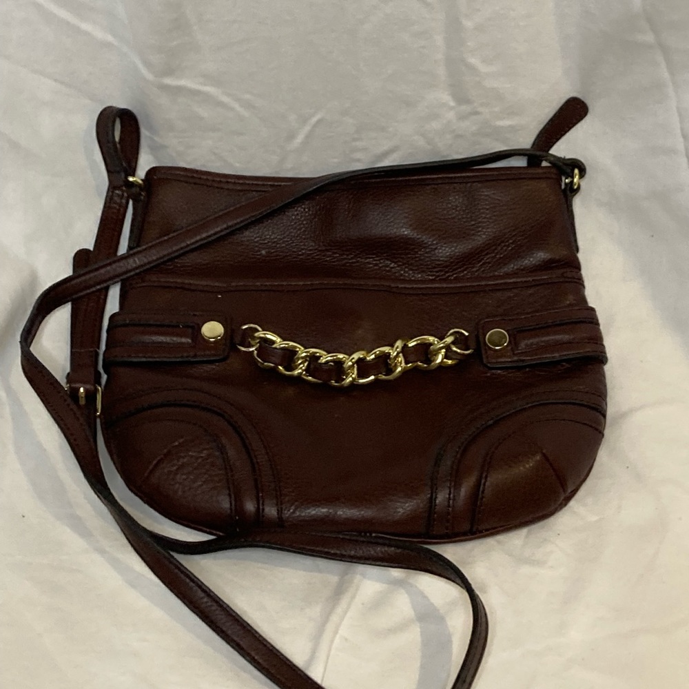 Brown Etienne leather shoulder bag